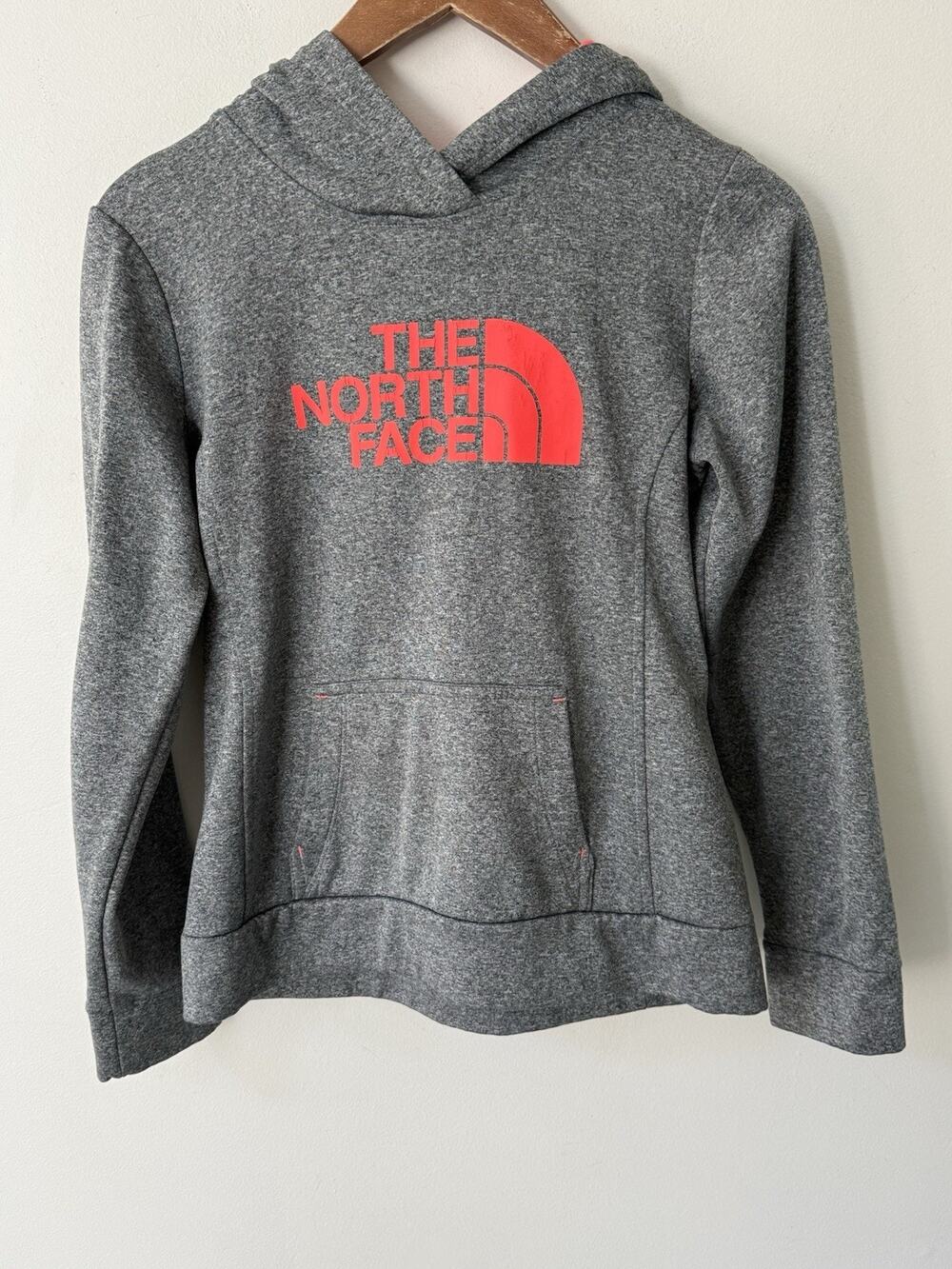 The North Face Pullover Hoodie Size Small Logo Gray Half Dome Casual Academia